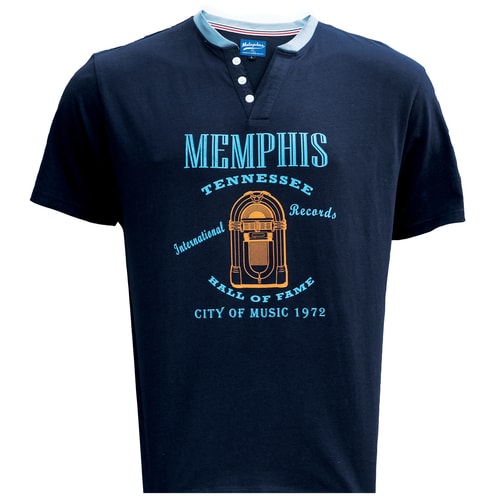 Metaphor Memphis Juke Box Print T-Shirt Marineblau