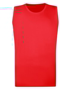 Bigdude Einfarbiges ärmelloses T-Shirt Pfefferrot