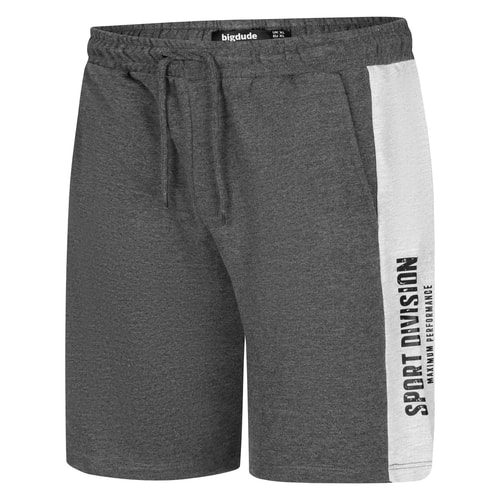 Bigdude Sport Division Loopback Jogger Shorts Anthrazit meliert