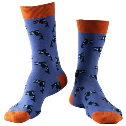 Doris & Dude Orca Motiv Socken Lila