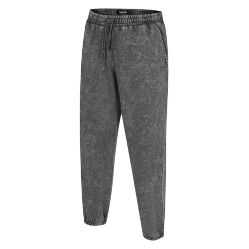 Bigdude Acid Wash Jogginghose Schwarz