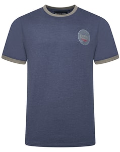 KAM Denim Authentic Ringer Marl T-Shirt Vintage Indigo