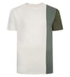 Vertical Colour Block TShirt Creme