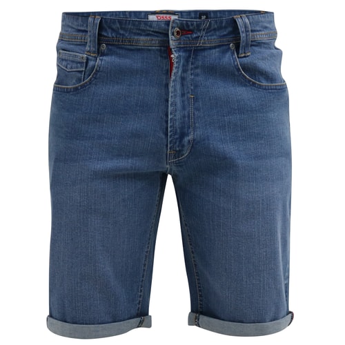 D555 Suffolk Stretch-Denim-Shorts Blue Stonewash