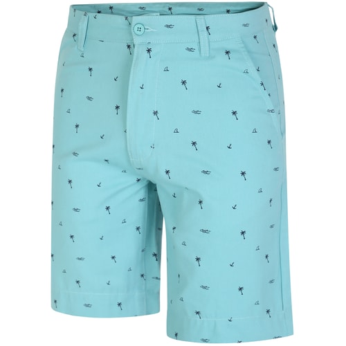 Bigdude Summer Print Chino Shorts Hellblau