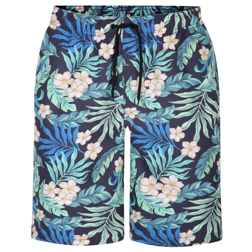 Bigdude Badeshorts mit Blumenmuster Schwarz