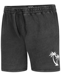 Bigdude Acid Wash Shorts Schwarz