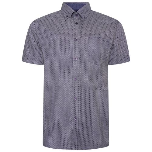 KAM Kurzarmhemd mit Geo-Print Moonlight