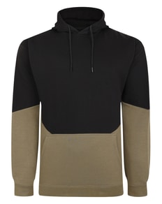 Bigdude Block Panel Hoody Schwarz/Khaki