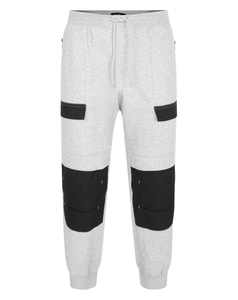 Bigdude Workwear Jogginghose mit Knietaschen Grau meliert