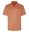 – Hemd aus Leinenmischung mit entspanntem Kragen, Pfirsich