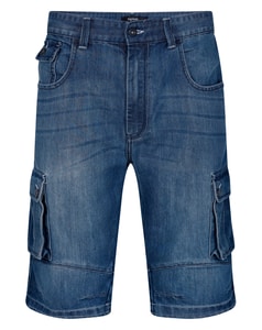 Bigdude Cargo-Denim-Shorts, Dunkelwaschung