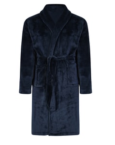 Bigdude Fleece Morgenmantel Dunkelblau