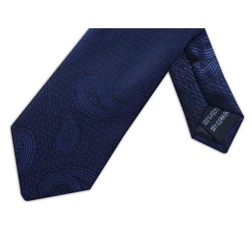 Knightsbridge Extra lange Paisley-Krawatte, Marineblau