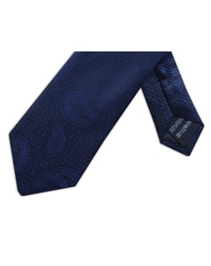 Knightsbridge Extra lange Paisley-Krawatte, Marineblau