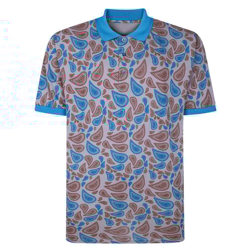Bigdude Polo Stone mit Paisley-Print