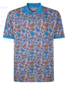 Bigdude Polo Stone mit Paisley-Print