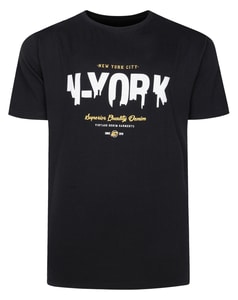 Bigdude NY Print T-Shirt Schwarz