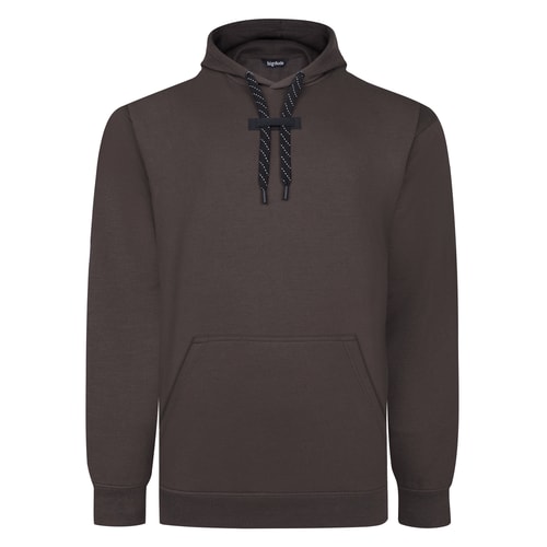 Bigdude Kapuzenpullover mit Kordelzug, Dunkelbraun