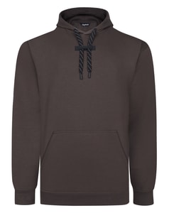 Bigdude Kapuzenpullover mit Kordelzug, Dunkelbraun