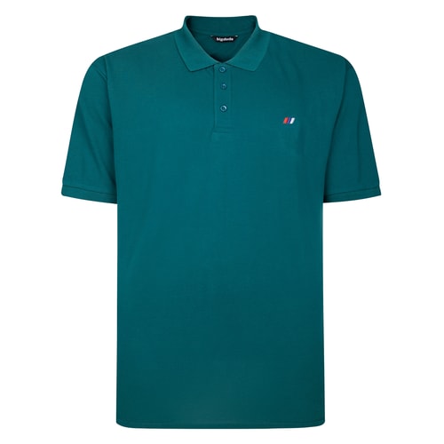 Bigdude Poloshirt mit gesticktem Logo, Grün