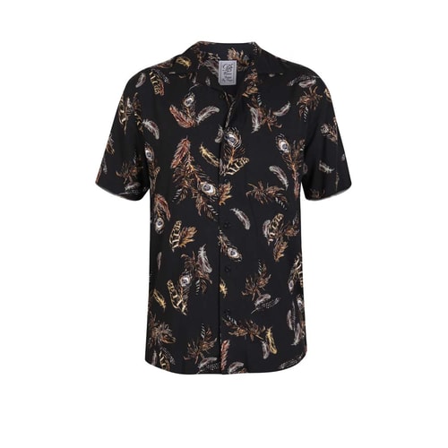 D555 Kurzarmhemd Randal Schwarz