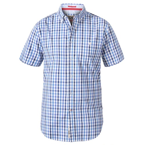 D555 Gingham Karohemd Blau