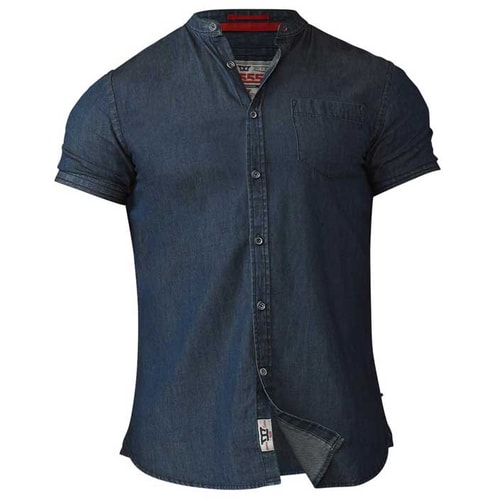 D555 Jeanshemd Astra ohne Kragen Tall Fit 