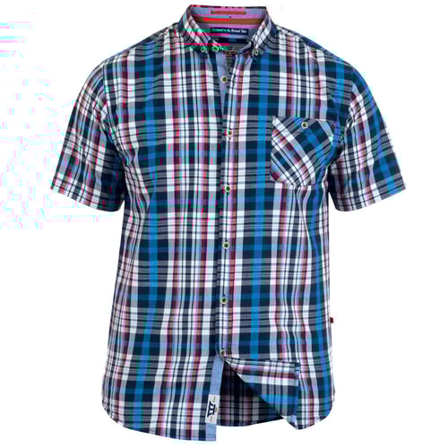 D555 Navy/Red Short Sleeve Shirt