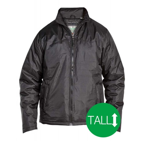 D555 Cassian gefütterte Jacke Schwarz - Tall Collection