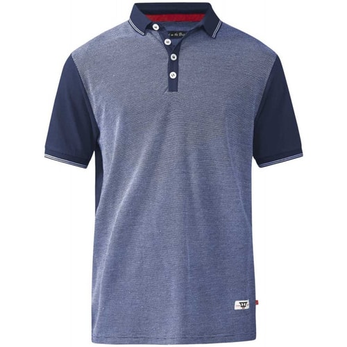 D555 Jaquard Poloshirt Cecil Blau Tall Fit 