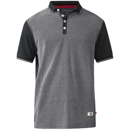 D555 Jaquard Poloshirt Cecil Schwarz Tall Fit 