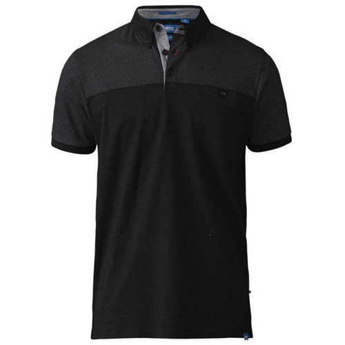 D555 Poloshirt Jauram Schwarz Tall Fit
