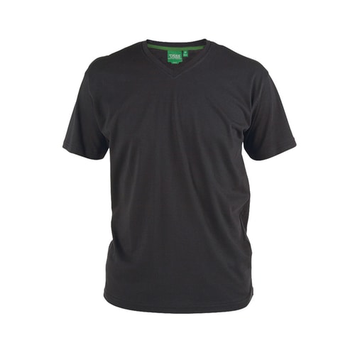 D555 Premium V-Ausschnitt T-Shirt Schwarz