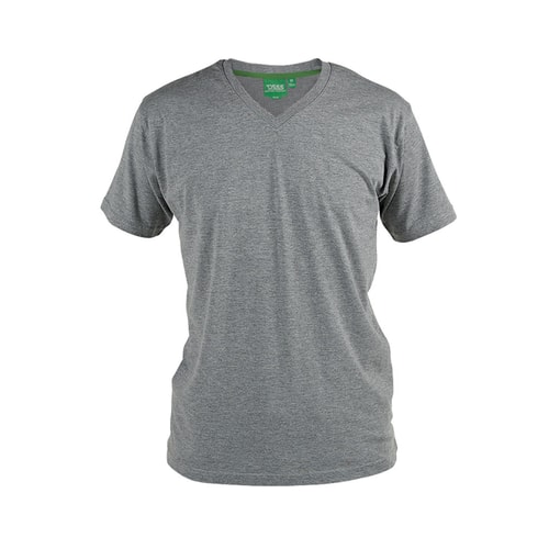D555 Premium V-Ausschnitt T-Shirt Grau