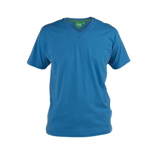 D555 Premium V-Ausschnitt T-Shirt Blau