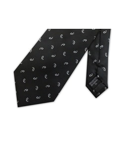 Knightsbridge Extra lange Paisley-Krawatte Schwarz