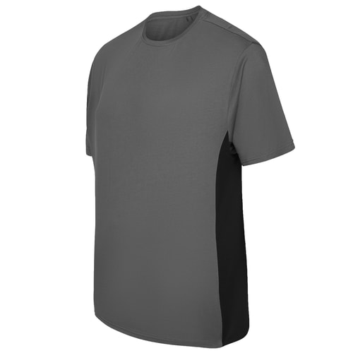 Bigdude T-Shirt mit Seitenpanel, Dunkelgrau/Anthrazit