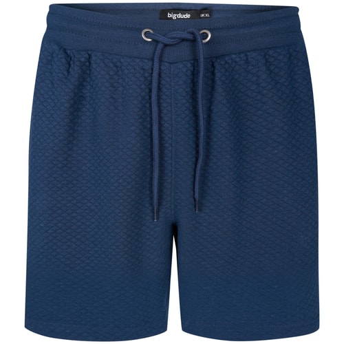 Bigdude Shorts mit Strukturmuster, Marineblau