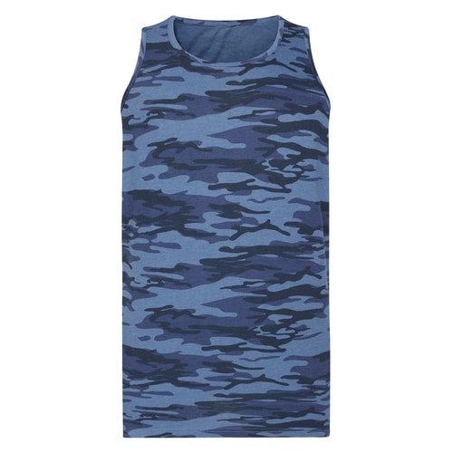 Bigdude – Weste mit Camouflage-Muster, Marineblau, Größe L