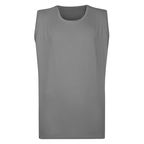 Bigdude Ärmelloses T-Shirt, Grau, Größe L