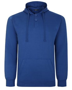 Bigdude Buttoned Pullover Hoody Deep Blue