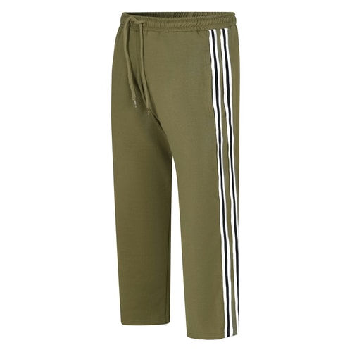 Bigdude Jogginghose mit Kontraststreifen, Khaki