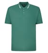 Abstract Tipped Polo Teal