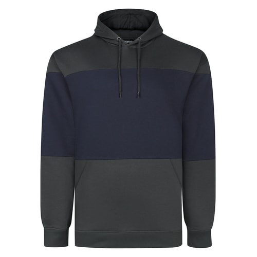 Bigdude Block Cut & Sew Hoodie Anthrazit Lang