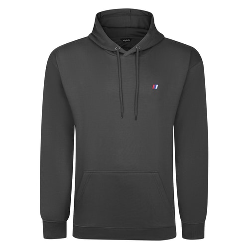 Bigdude Kapuzenpullover mit Logo, schlicht, Anthrazit