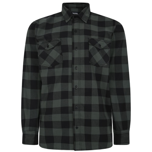 Bigdude Kariertes Overshirt Grün/Schwarz