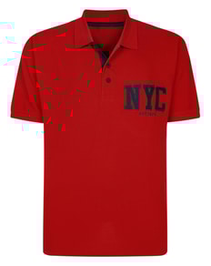 Bigdude NYC Applikation Piqué Polo Pfefferrot
