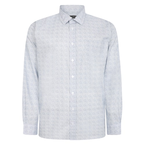 Bigdude Langarmhemd Weiß Tall