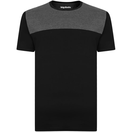 Bigdude Cut & Sew T-Shirt Schwarz/Grau
